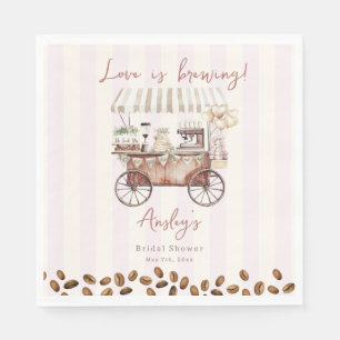 Serviette En Papier L'Amour est en train de préparer la Carriole à caf