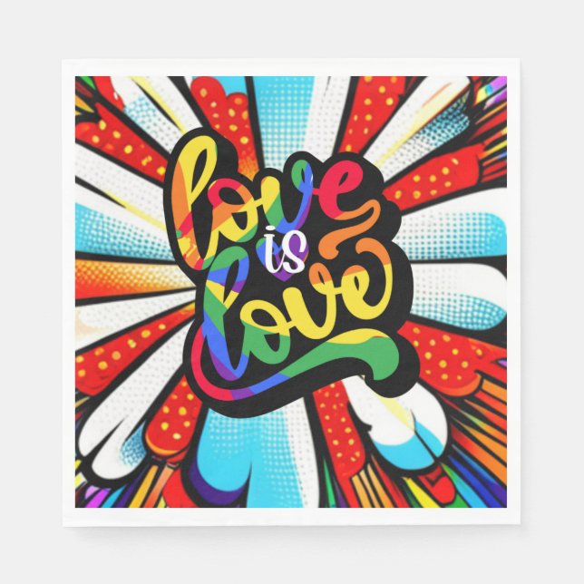 Serviette En Papier L'amour est l'amour (Devant)