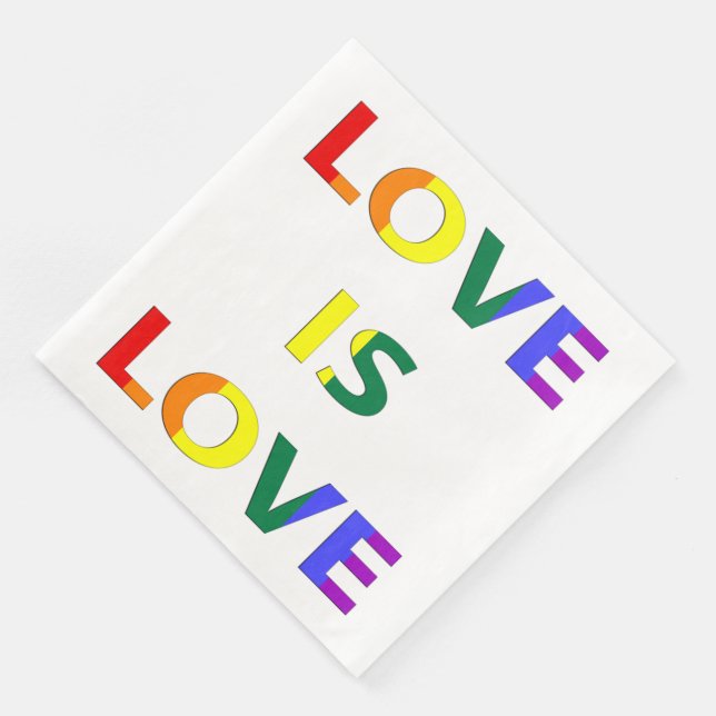 Serviette En Papier L'amour est l'amour, la fierté LGBT (Coin)