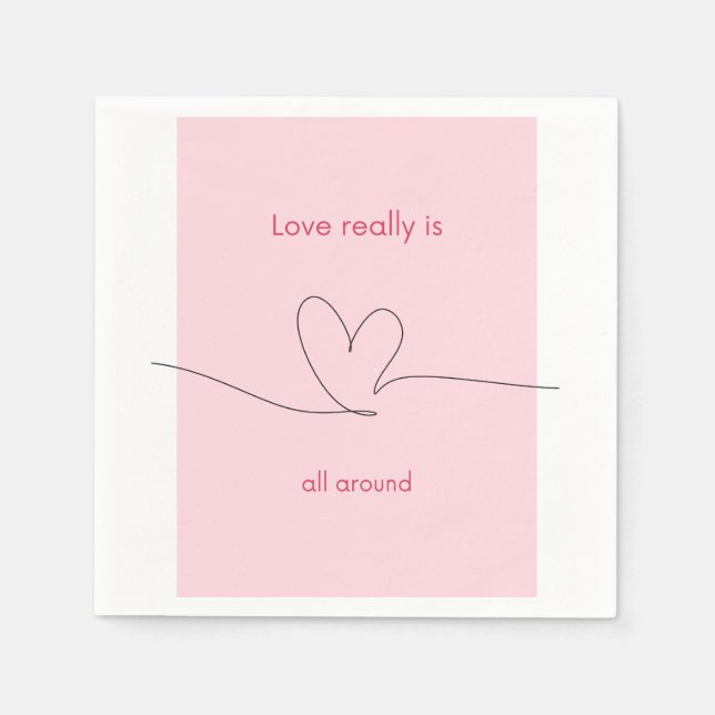 Serviette En Papier L'amour est vraiment partout (Devant)