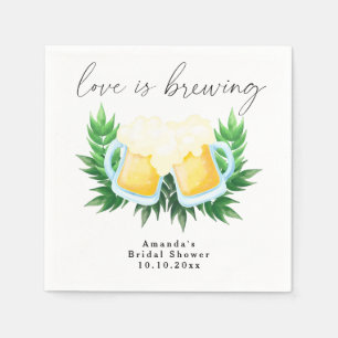 Serviette En Papier L'amour fait brasser de la bière pour la Baby Show