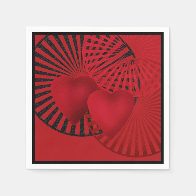 Serviette En Papier L'amour. Mariage (Devant)