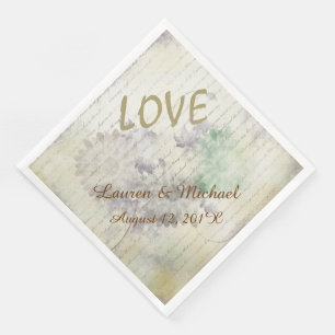 Serviette En Papier L'amour n'échoue jamais Mariage