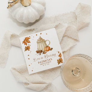 Serviette En Papier L'Amour se Prépare Mariage Champêtre Automne