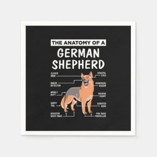 Serviette En Papier L'Anatomie D'Un Berger Allemand