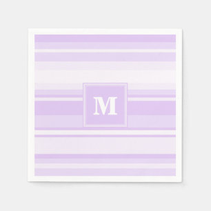 Serviette En Papier Landes lilas monogrammes