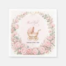 Landières Rose C'est une Fille Baby Shower Personn