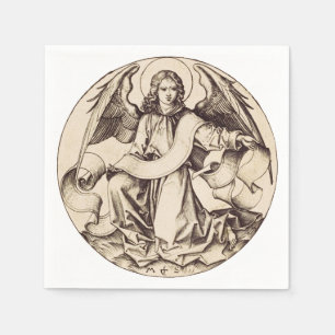 Serviette En Papier L'Ange de saint Matthieu - Symbole de l'art raffin