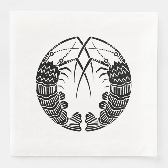 Serviette En Papier Langoustes serviettes (Devant)