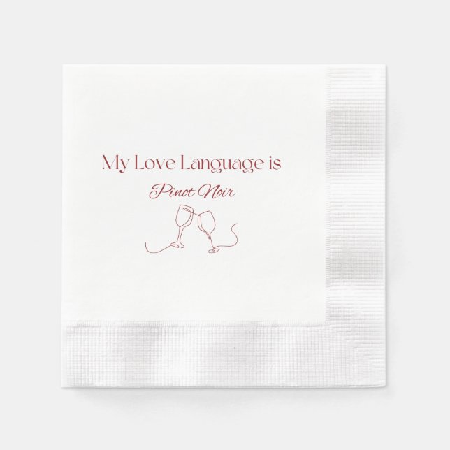 Serviette En Papier Langue d'amour : serviettes de table Pinot Noir Pa (Devant)