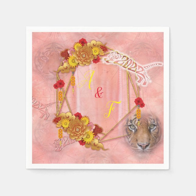 Serviette En Papier L'année du tigre (Devant)