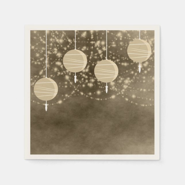 Serviette En Papier Lanternes d'ivoire (Devant)