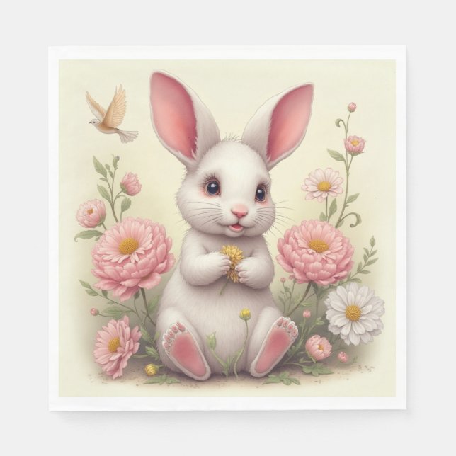 Serviette En Papier Lapin (Devant)