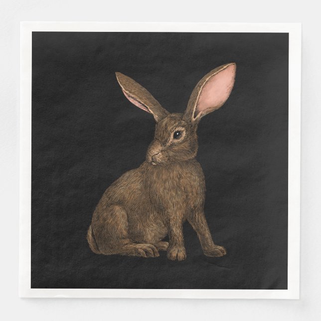 Serviette En Papier Lapin 4 (Devant)