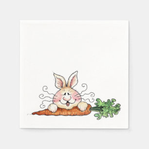 Serviette En Papier Lapin affamé