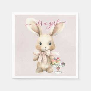 Serviette En Papier Lapin Baby shower fille