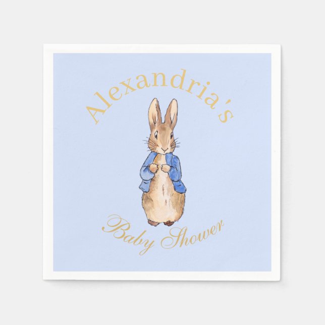 Serviette En Papier lapin classique nom personnalisé  (Devant)
