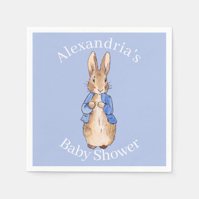 Serviette En Papier lapin classique nom personnalisé  (Devant)