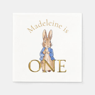 Serviette En Papier Lapin Classique Personnalisé Premier anniversaire
