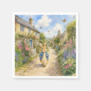 Serviette En Papier Lapin classique ville anglaise campagne