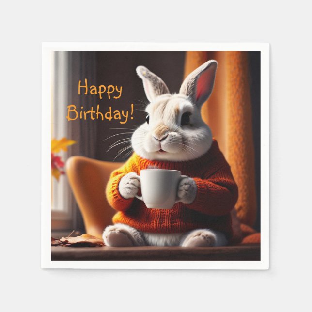Serviette En Papier Lapin Cosy (Devant)
