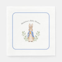 Lapin de livre de contes classique bleu Baby Showe