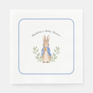 Serviette En Papier Lapin de livre de contes classique bleu Baby Showe