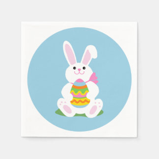 Serviette En Papier Lapin de Pâques avec oeuf | Déjeuner