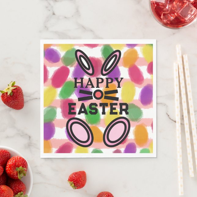 Serviette En Papier Lapin de Pâques Jelly Eggs (En situation)