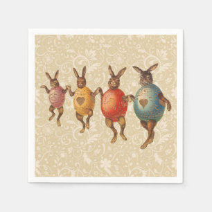 Serviette En Papier Lapin de Pâques Œufs Dansants
