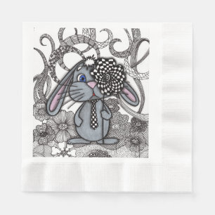 Serviette En Papier Lapin de style Alice aux pays des merveilles Fête