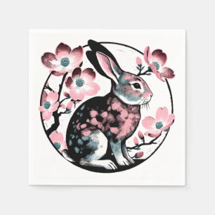 Serviette En Papier Lapin lapin de Pâques Dogwood