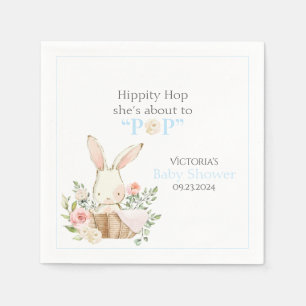 Serviette En Papier Lapin Lapin Lapin Forêt Boisé Naples Florales Bleu