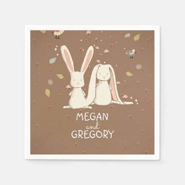 Serviette En Papier lapin lapin mignon (Devant)