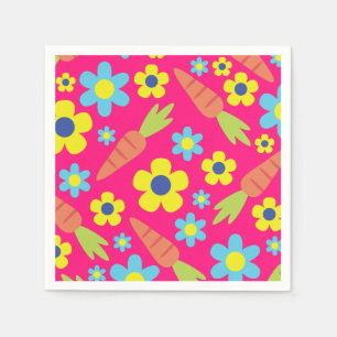 Serviette En Papier Lapin Lapin Pâques Printemps fête d'anniversaire