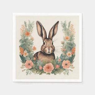 Serviette En Papier Lapin mignon Cottagecore