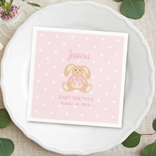 Serviette En Papier Lapin rose lapin mignon Pois mignon Baby shower fi