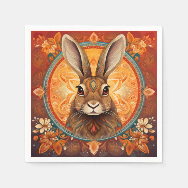 Serviette En Papier Lapin SCV 40 (Devant)