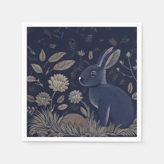 Serviette En Papier Lapin Whimsical (Devant)