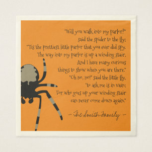 Serviette En Papier L'araignée et le poème de la mouche