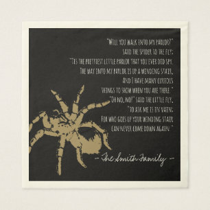 Serviette En Papier L'araignée et le poème de la mouche