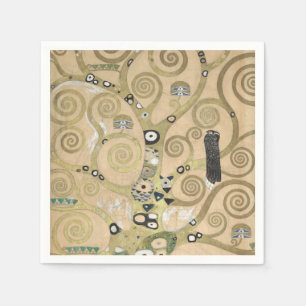 Serviette En Papier L'Arbre de Vie, peinture à l'huile de Gustav Klimt