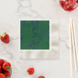Serviette En Papier Larkspur en vert vibrant