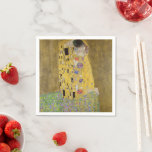 Serviette En Papier L'art de la peinture Kiss de Gustav Klimt<br><div class="desc">Le baiser de Gustav Klimt (1907-1908)</div>