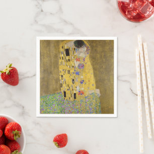 Serviette En Papier L'art de la peinture Kiss de Gustav Klimt