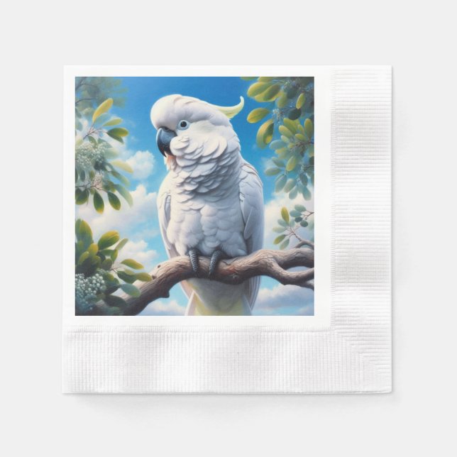 Serviette En Papier L'art du Cockatoo (Devant)