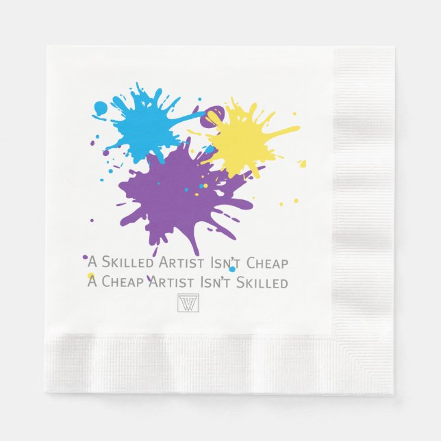 Serviette En Papier L'art n'est pas bon marché (Devant)