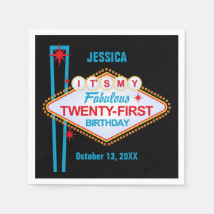 Serviette En Papier Las Vegas 21e anniversaire