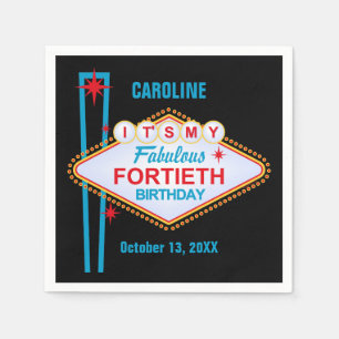 Serviette En Papier Las Vegas 40e anniversaire