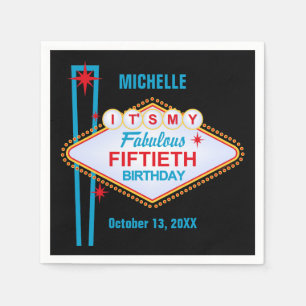 Serviette En Papier Las Vegas 50e anniversaire